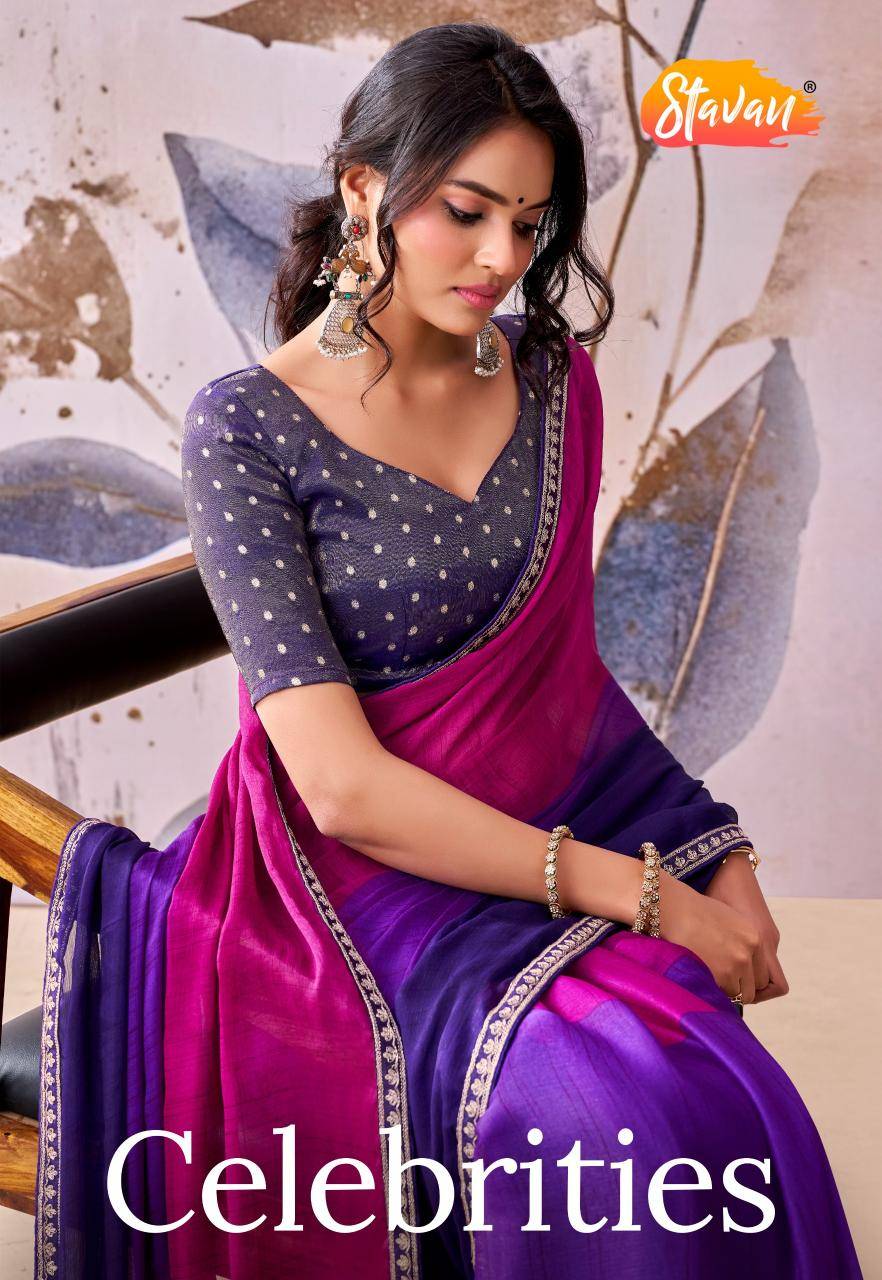 Stavan celebrities chiffon Saree Wholesalers in Mumbai